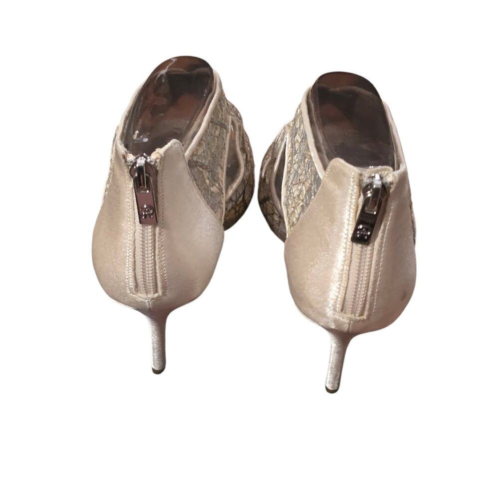 Adrianna Papell Beige Silver Lace Arissa Formal Pump Heels Size 40 (10) - Picture 6 of 8